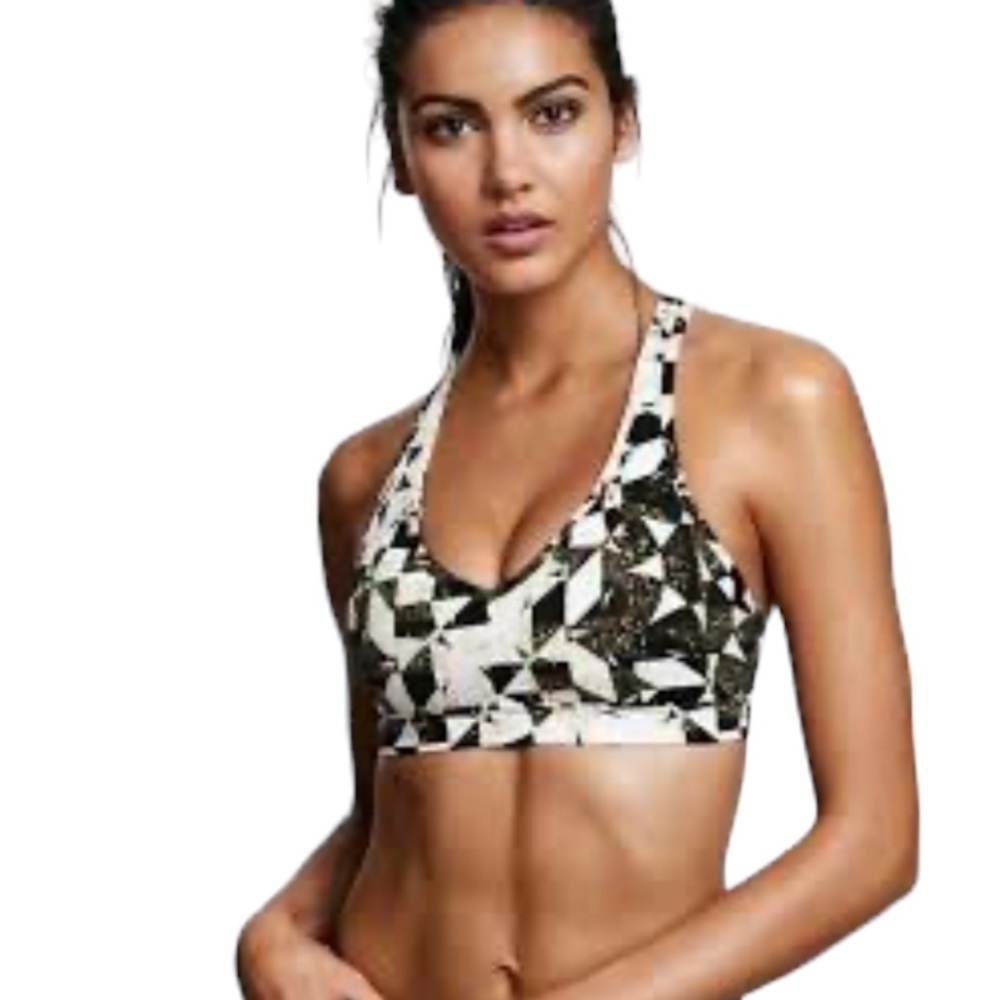 Victoria Secrets Sport multi color confetti design racerback sport bra